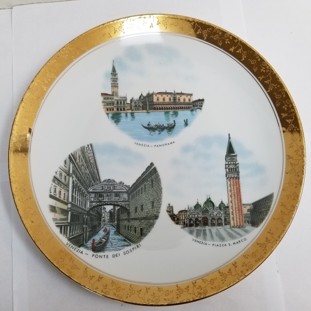 #10051 New Rare Venice Decorative 12" Plate